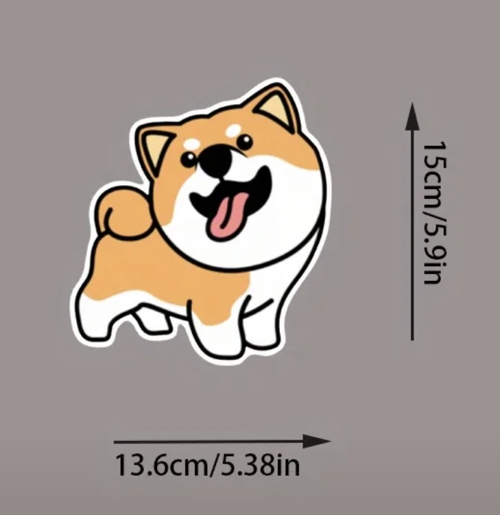 Shiba Inu Tongue Out Vinyl Decal