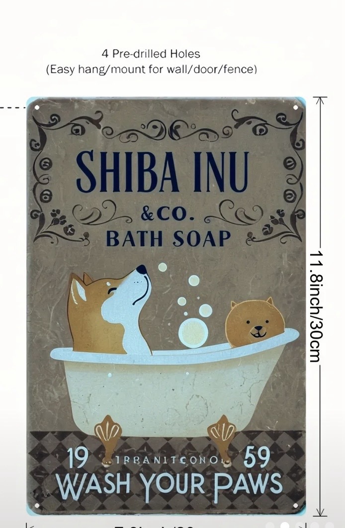 Wash Your Paws Bathroom Sign
