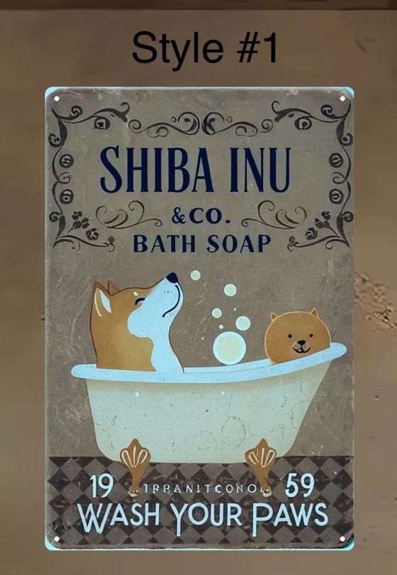 Wash Your Paws Bathroom Sign